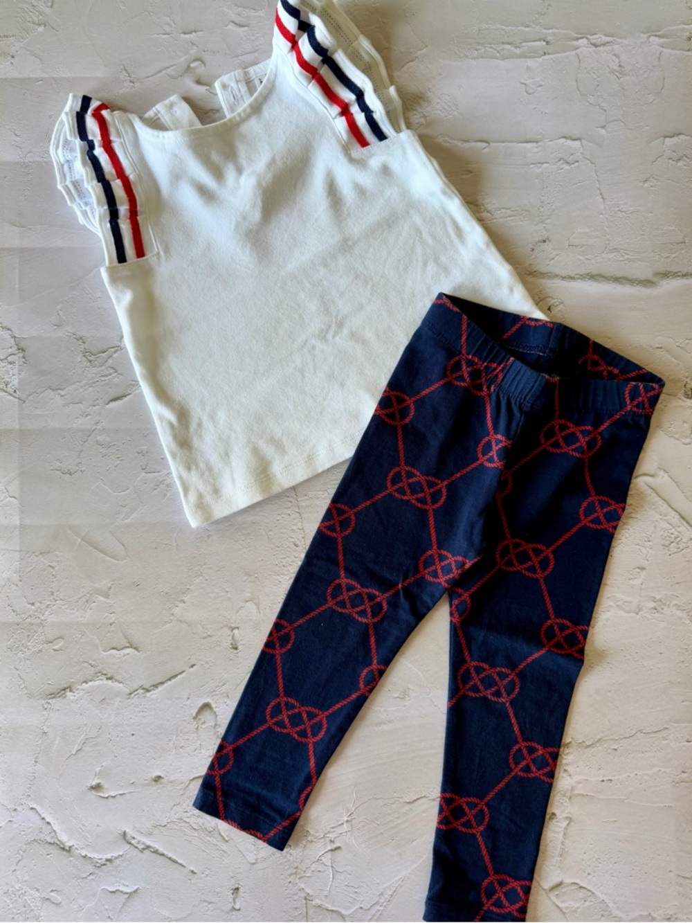 Janie & Jack’s Girls Navy And Red Nautical Set
